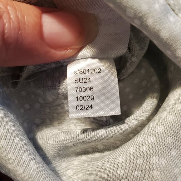 NEW LOFT Outlet SZ 12 Petite Feminine Green & White Polka Dot Button Front Dress - Picture 8 of 8